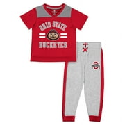 Toddler Colosseum Scarlet/Heather Gray Ohio State Buckeyes Ka-Boot-It Jersey \u0026 Pants Set